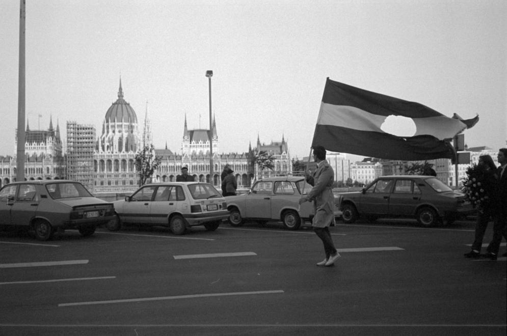Bem rakpart, megemlékezés az 1956-os forradalomról 1989. október 23-án