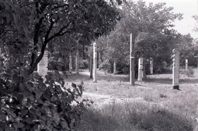 Az Inconnu Művészcsoport háromszázegy kopjafa felállításával tiszteleg a Rákoskeresztúri köztemető 301-es parcellájában nyugvó névtelen 1956-os áldozatok előtt